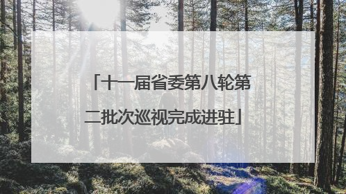 十一届省委第八轮第二批次巡视完成进驻