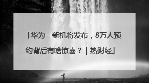 华为一新机将发布，8万人预约背后有啥惊喜？｜热财经
