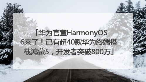 华为官宣HarmonyOS 6来了！已有超40款华为终端搭载鸿蒙5，开发者突破800万