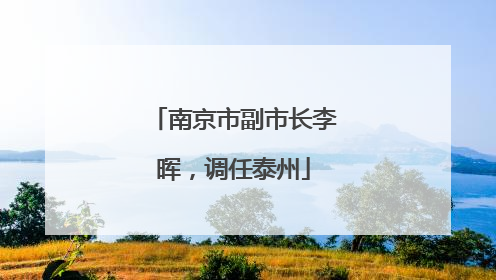 南京市副市长李晖，调任泰州