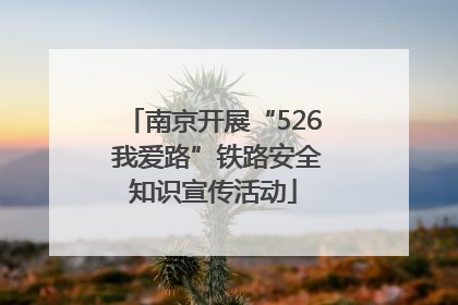 南京开展“526 我爱路”铁路安全知识宣传活动