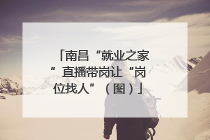南昌“就业之家”直播带岗让“岗位找人”（图）