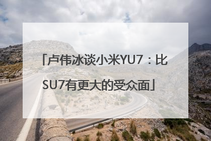 卢伟冰谈小米YU7：比SU7有更大的受众面