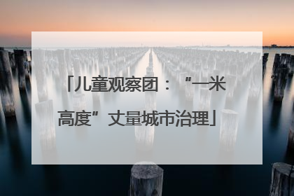 儿童观察团：“一米高度”丈量城市治理