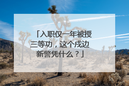 入职仅一年被授三等功，这个戍边新警凭什么？