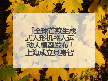 全球首款生成式人形机器人运动大模型发布！上海成立具身智能数据联盟
