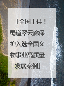 全国十佳！蜀道翠云廊保护入选全国文物事业高质量发展案例