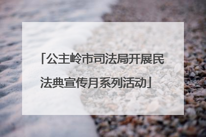 公主岭市司法局开展民法典宣传月系列活动