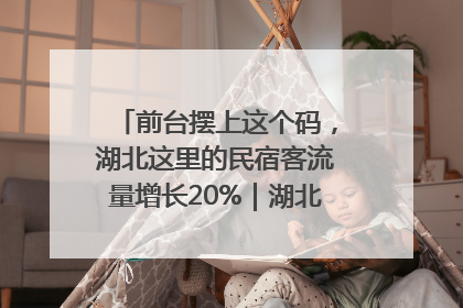 前台摆上这个码，湖北这里的民宿客流量增长20%｜湖北市场监管所的故事