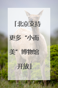 北京支持更多“小而美”博物馆开放