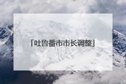 吐鲁番市市长调整