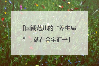 国潮范儿的“养生局”，就在金宝汇→