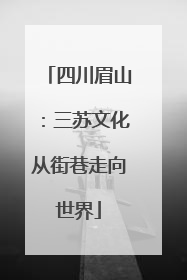 四川眉山：三苏文化从街巷走向世界