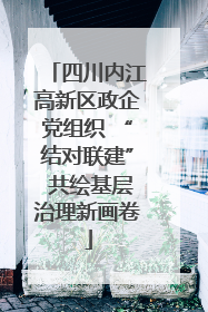 四川内江高新区政企党组织 “结对联建” 共绘基层治理新画卷