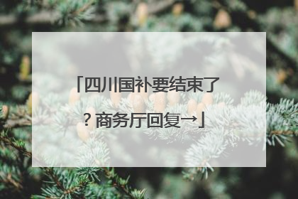 四川国补要结束了？商务厅回复→