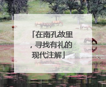 在南孔故里，寻找有礼的现代注解