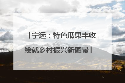 宁远：特色瓜果丰收绘就乡村振兴新图景