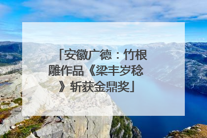 安徽广德：竹根雕作品《梁丰岁稔》斩获金鼎奖