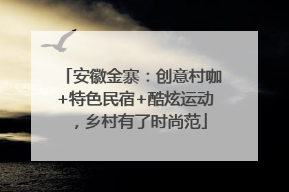 安徽金寨：创意村咖+特色民宿+酷炫运动，乡村有了时尚范