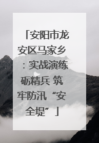 安阳市龙安区马家乡：实战演练砺精兵 筑牢防汛“安全堤”