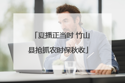 夏播正当时 竹山县抢抓农时保秋收