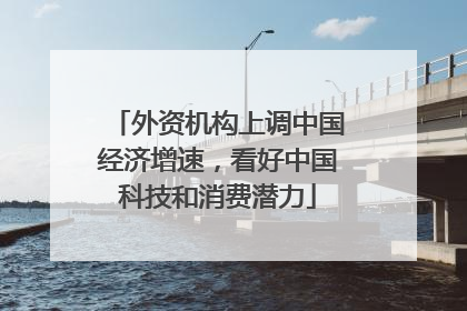 外资机构上调中国经济增速，看好中国科技和消费潜力