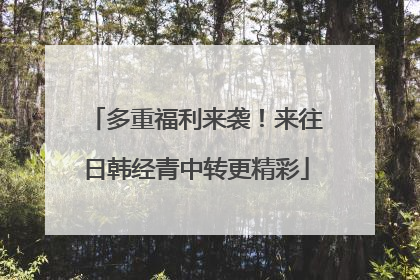 多重福利来袭！来往日韩经青中转更精彩