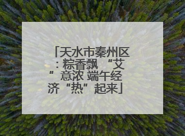 天水市秦州区：粽香飘 “艾”意浓 端午经济“热”起来
