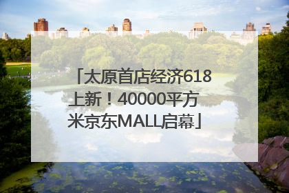 太原首店经济618上新！40000平方米京东MALL启幕