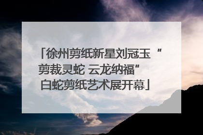 徐州剪纸新星刘冠玉“剪裁灵蛇 云龙纳福” 白蛇剪纸艺术展开幕