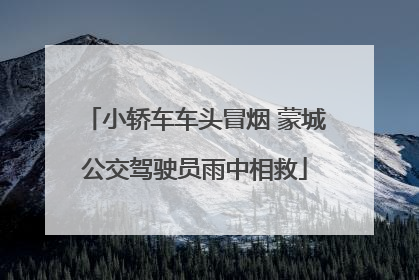 小轿车车头冒烟 蒙城公交驾驶员雨中相救