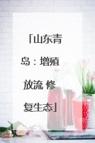 山东青岛：增殖放流 修复生态