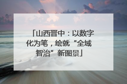 山西晋中：以数字化为笔，绘就“全域智治”新图景