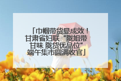 巾帼带货显成效！甘肃省妇联“陇姐带甘味 陇货优品位”端午集市圆满收官
