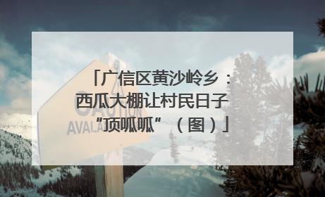 广信区黄沙岭乡：西瓜大棚让村民日子“顶呱呱”（图）
