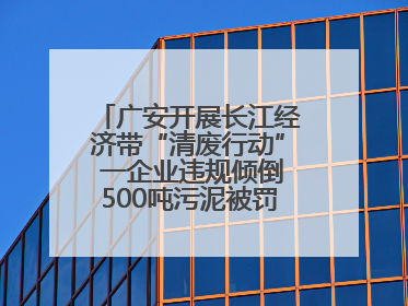 广安开展长江经济带“清废行动” 一企业违规倾倒500吨污泥被罚8万元