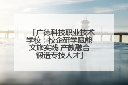广德科技职业技术学校：校企研学赋能文旅实践 产教融合锻造专技人才