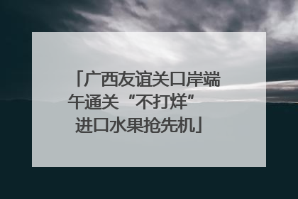 广西友谊关口岸端午通关“不打烊” 进口水果抢先机