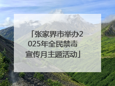 张家界市举办2025年全民禁毒宣传月主题活动