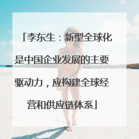 李东生：新型全球化是中国企业发展的主要驱动力，应构建全球经营和供应链体系