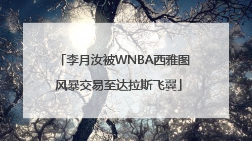 李月汝被WNBA西雅图风暴交易至达拉斯飞翼