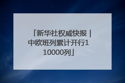 新华社权威快报｜中欧班列累计开行110000列