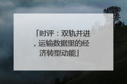 时评：双轨并进，运输数据里的经济转型动能