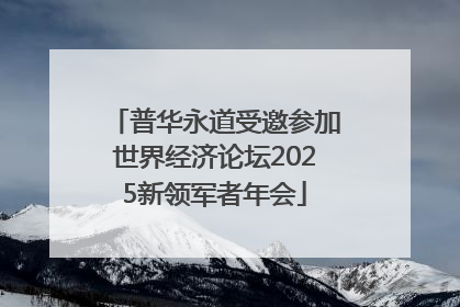 普华永道受邀参加世界经济论坛2025新领军者年会