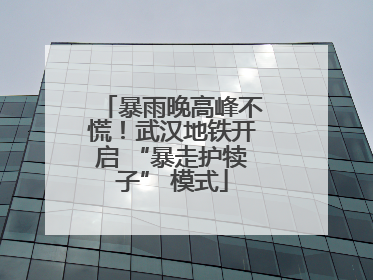 暴雨晚高峰不慌！武汉地铁开启 “暴走护犊子” 模式