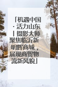 机遇中国・活力山东丨摄影大师聚焦临沂新明辉商城，展现商贸物流新风貌
