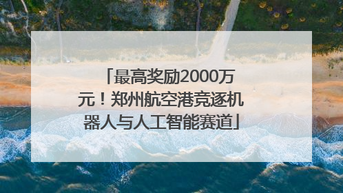 最高奖励2000万元！郑州航空港竞逐机器人与人工智能赛道