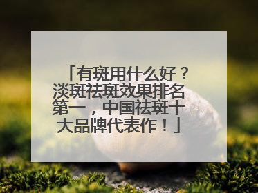 有斑用什么好？淡斑祛斑效果排名第一，中国祛斑十大品牌代表作！