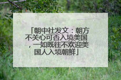 朝中社发文：朝方不关心可否入境美国，一如既往不欢迎美国人入境朝鲜