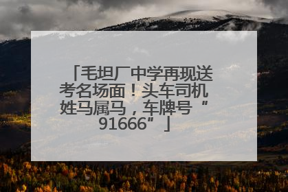 毛坦厂中学再现送考名场面！头车司机姓马属马，车牌号“91666”